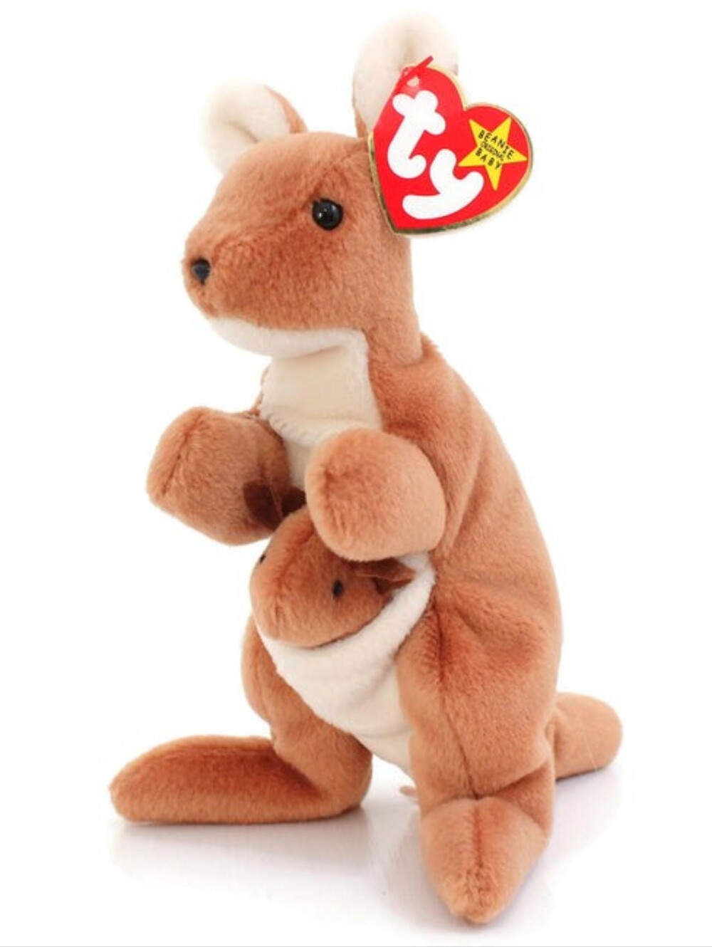 Mint Condition Ty Beanie Baby Pouch Kangaroo Animal Collectible Toy